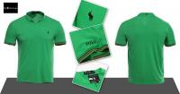 polo paris ralph lauren hommes tee shirt detail cotton five green